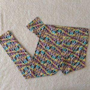 Pastel Minnie Mouse Soft & Buttery Leggings - Lularoe Tall & Curvy